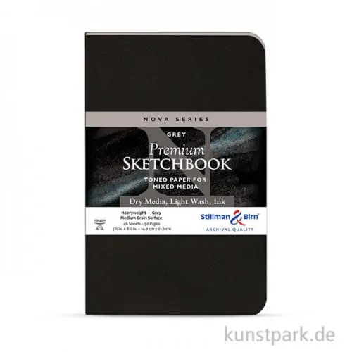 Online Kaufen Stillman & Birn Skizzenbuch Softcover NOVA Grey, 48 Blatt, 150g