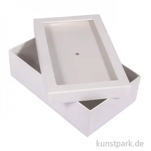 Preiswert Pappmache Box mit Schütteldeckel, Weiß Größe 20x12,5x7 cm