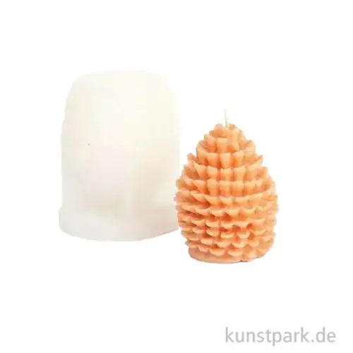 Begrenztes Angebot Silikon Kerzenform - Pinienzapfen, Höhe 7,2 cm