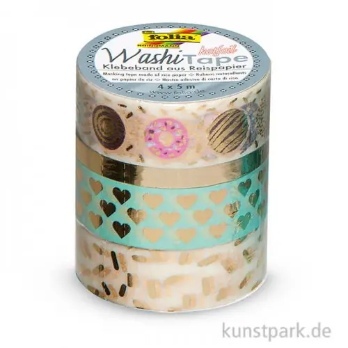 Washi-Tape Hotfoil - GOLD II, 4er Set, je 5 m Geld-Zurück-Garantie