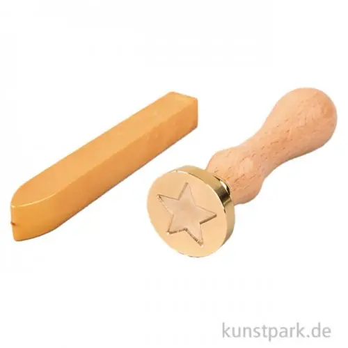 Siegel Set - Stern mit Wachs, Gold, Durchmesser 2,5 cm Kostenfreie Lieferung
