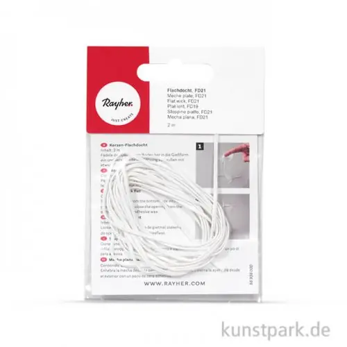 Flachdocht FD 21 für Kerzen mit 5-10 cm Durchmesser, Länge 2 m Sale