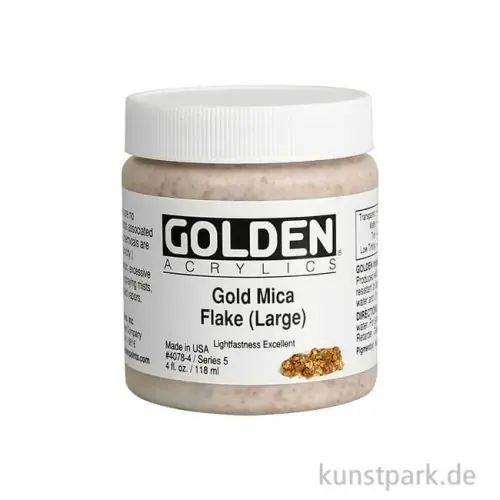 GOLDEN Metallic Acrylfarbe - 4078 Gold Flocken (groß), 119 ml Preis Gesenkt