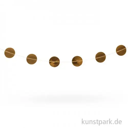 Papier-Girlande Dots, mit Glanzfolie, 2 m Neu Im Sortiment