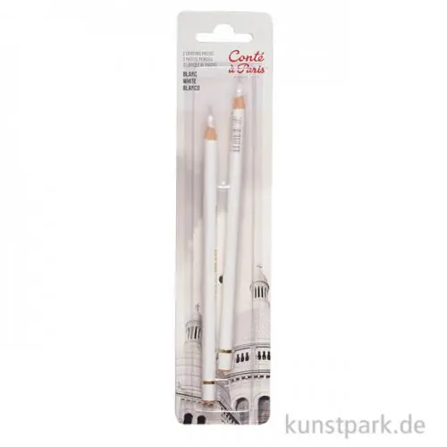Kostenloser Rückversand Conte Pastellstifte - 2 weiße Stifte im Blister