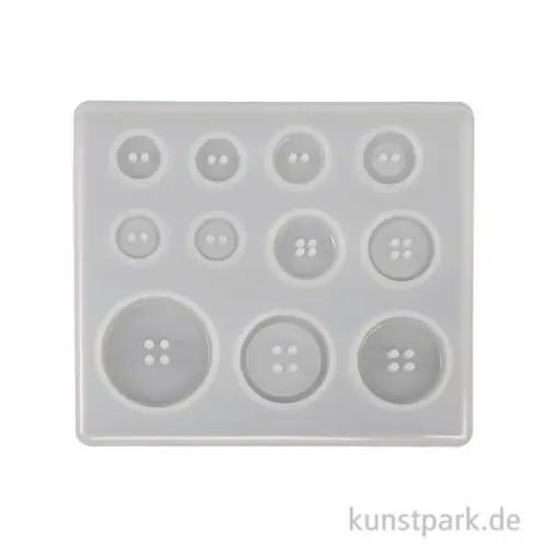 Silikon Gießform - Knöpfe, 11-teilig, 9 x 8 cm Beliebt