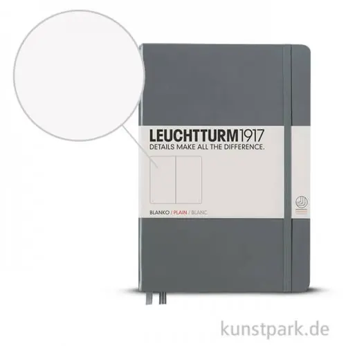 Kostenfreie Lieferung Leuchtturm Notizbuch Hardcover - Anthrazit - Blanko
