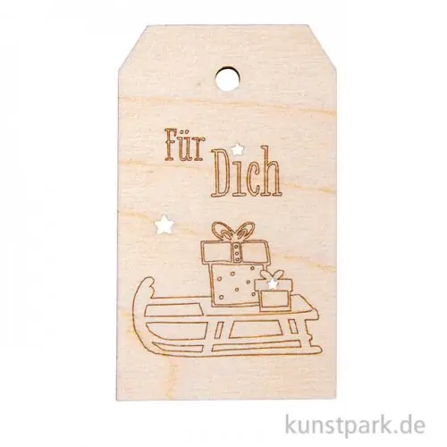 Must-Have Holz-Anhänger - Schlittengeschenk, 4,8 x 8,2 cm
