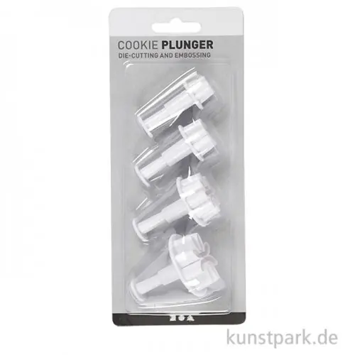 Motiv-Ausstecher Blume mit Stempelgriff, 4 Größen Letzte Chance