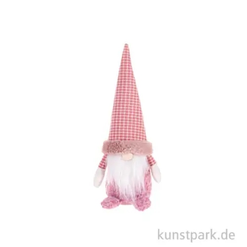 Deko Wichtel Figur, Rosa, 10 x 8 x 28 cm Geprüft