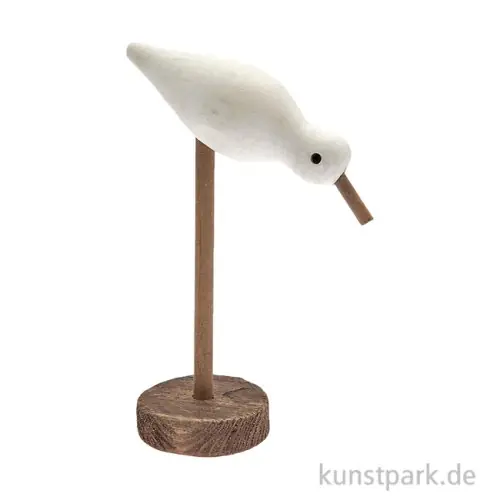 Limited Edition Holzdeko Möwe Aufsteller, Weiß, 15 x 9,5 x 23 cm