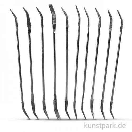 Weltweiter Versand Diamant-Riffel Feilen Set, Profiqualität 10-teilig