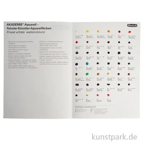 Schmincke AKADEMIE Aquarell Dot Card - Farbkarte mit 40 Farbtönen Heißes Angebot
