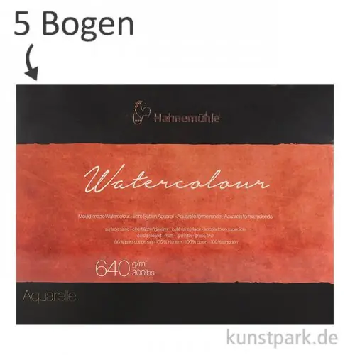 Abverkauf Hahnemühle The Collection Watercolour 640g 5 Einzelbogen