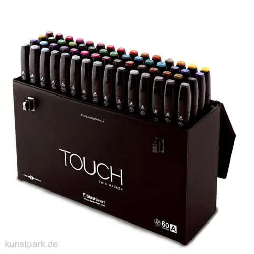 Neu Im Sortiment TOUCH Twin Marker Set 60er - Set A, edler schwarzer Koffer