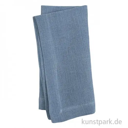 Stoffservietten aus Baumwolle, Taubenblau, 42 x 42 cm, 2 Stück Ausverkauf