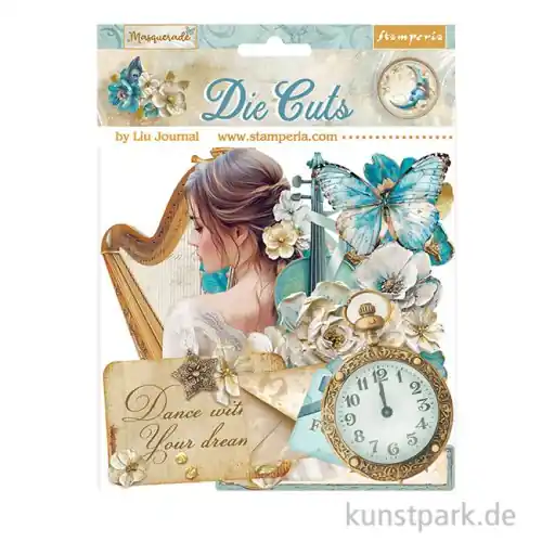 Stamperia Die Cuts - Masquerade, 57 Stanzteile Original