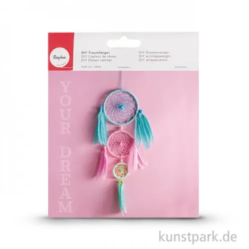Traumfänger Set - Bunt-Pastell, 17x33 cm Kostenloser Versand