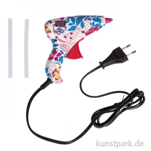 Kostenloser Rückversand Mini-Heißklebepistole - Flower Power, 12x12 cm