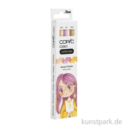 COPIC ciao Set - 3er Sunset Palette Sonderangebot