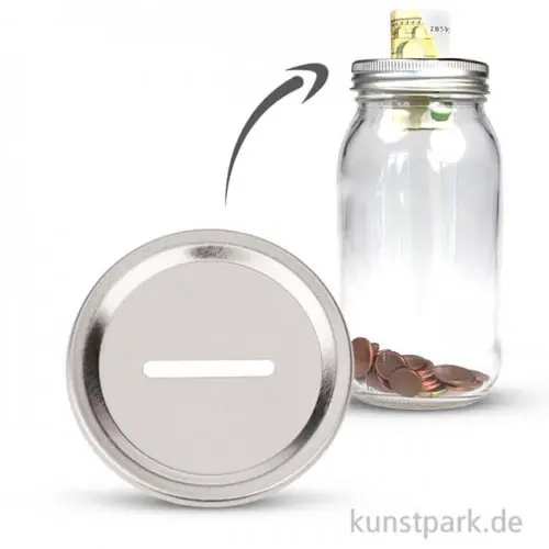 Geld-Zurück-Garantie Einlegescheibe für Gläser, 70 mm - Spardose