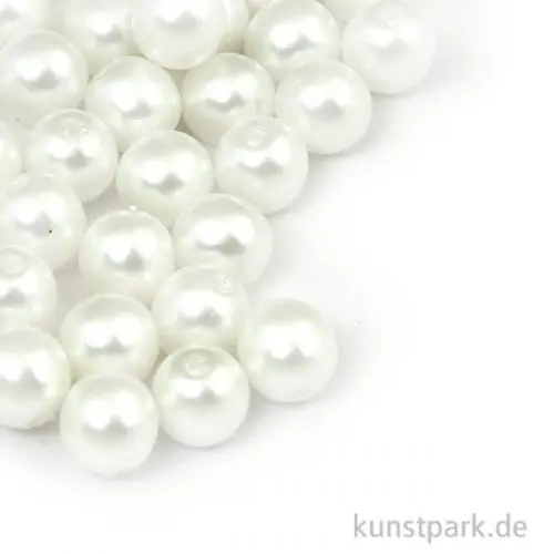 Preis Gesenkt Renaissance Glaswachsperlen Schneeweiß Matt - 6 mm, 45 Stück