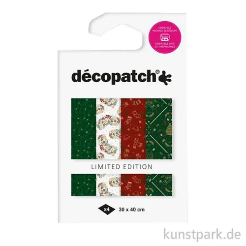 DECOPATCH Texturpapiere Weihnachten Vintage - Limited Edition Neue Kollektion