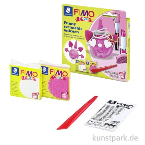 FIMO Kids Modellierset - Funny Unicorn, 2 x 42 g + Zubehör Begrenztes Angebot