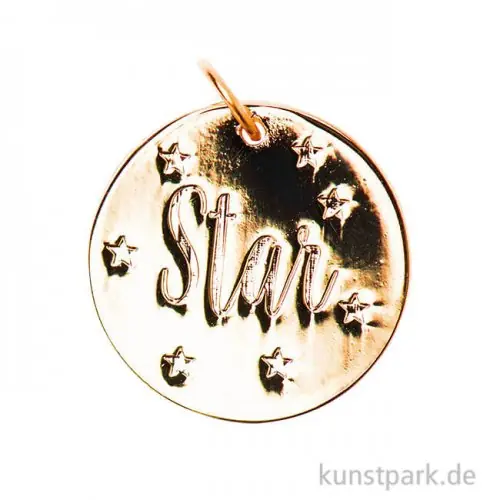 Preis Gesenkt Schmuck-Anhänger Scheibe - Star, Gold