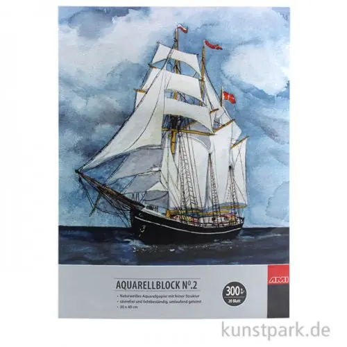 Malzeit Aquarellblock No.2, 20 Blatt, 300g Sonderaktion