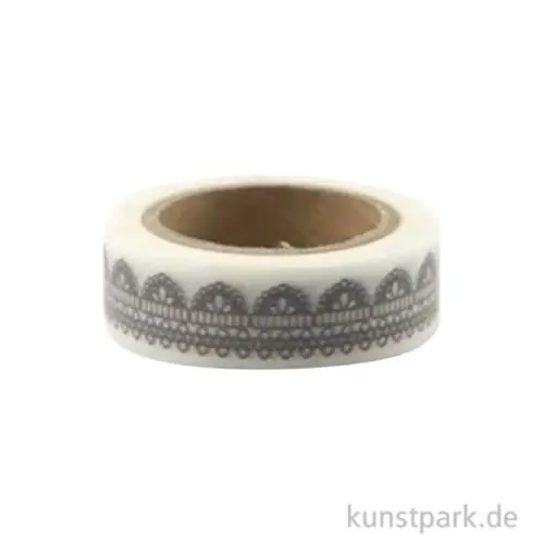 Masking Tape - Lace White, 15 mm, 10 m Rolle Geld-Zurück-Garantie