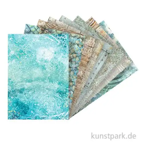 Sichere Zahlung Stamperia Reispapier Selection - Songs of the Sea Backgrounds, A6