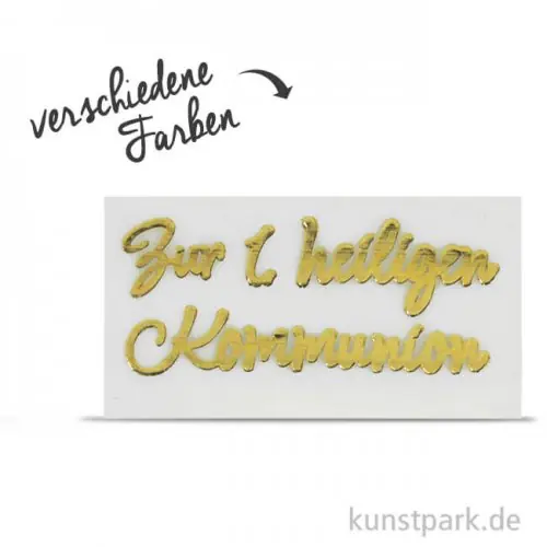 Wachsschrift - Zur 1. Heiligen Kommunion, 1 Stück Geprüft
