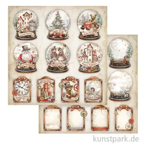 Stamperia Scrappapier - Gear up for Christmas Snowglobes, 30,5 cm Heißes Angebot