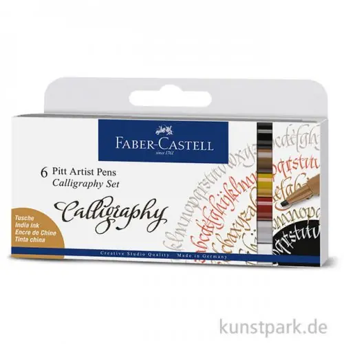 Faber-Castell PITT Artist Pen Calligraphy - 6er Set Premium