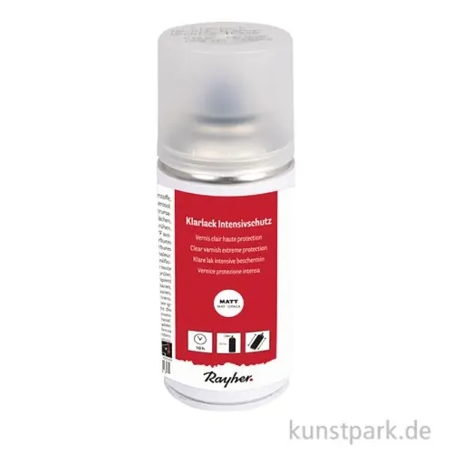 Rayher Klarlack Spray - Intensivschutz Matt, Wetterfest, 150 ml Nur Heute