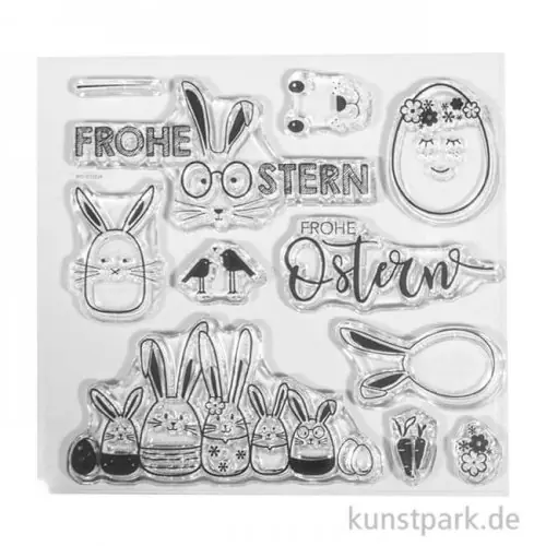 Clear Stamps - Frohe Ostern, 102,5 x 97 mm, 11 Motive Wochenendangebot
