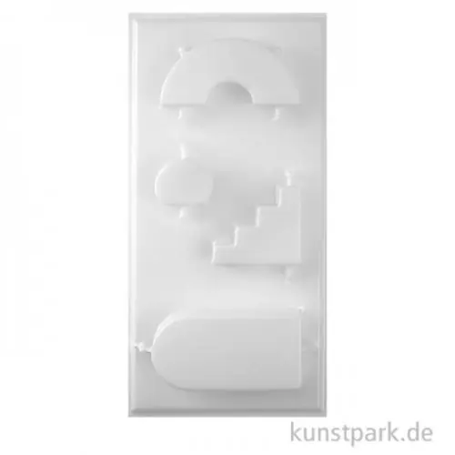 Aktuell Kerzengießform - 4 Geometrie Motive