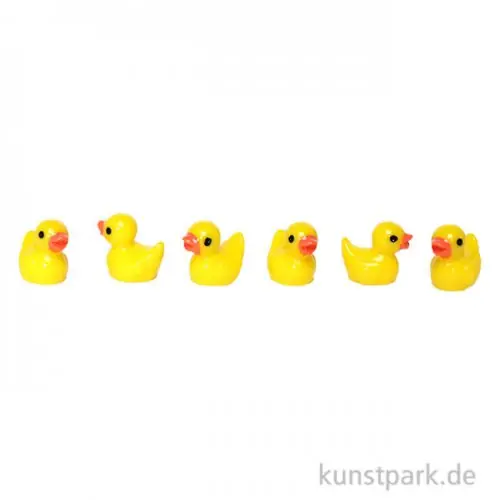 Miniatur Badeenten, Gelb, 1,5 cm, 6 Stück Top-Preis