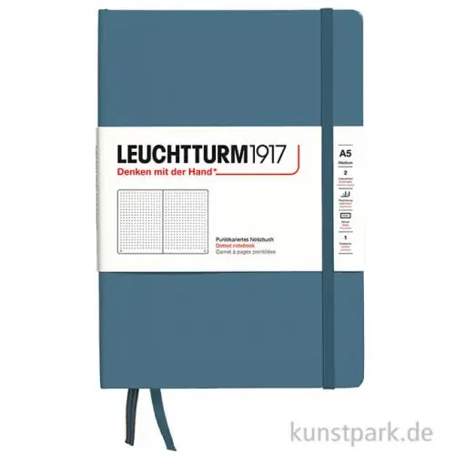 Leuchtturm Notizbuch Hardcover - Stone Blue, DIN A5, Dotted Sofort Bestellen