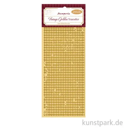 Stamperia Vintage Gold Transferfolie - Rhombuses Pattern Solange Der Vorrat Reicht