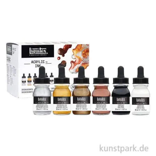 Liquitex Professional ACRYLIC INK Set Metallics mit 6 x 30 ml Limited Edition