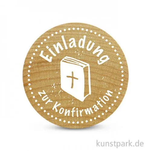 Weltweiter Versand Woodies Stempel - Einladung zur Konfirmation