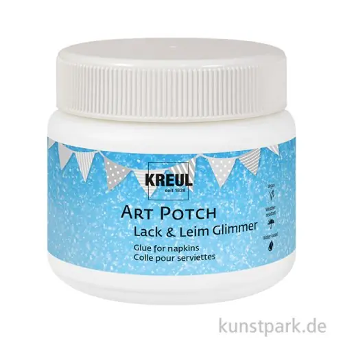 KREUL Art Potch Lack & Leim - Glimmer, 150 ml (159 g) Top-Qualität