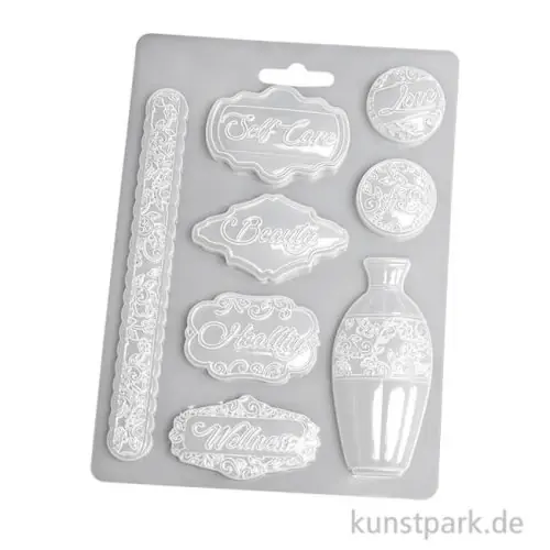 Hochwertig Stamperia Soft Mould (Gießform) - Rose Parfum Plates, DIN A5