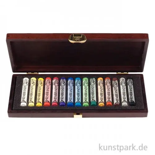 Top-Qualität Talens REMBRANDT Pastell -Allgemeine Auswahl Starter-Malkasten mit 15 Pastellen