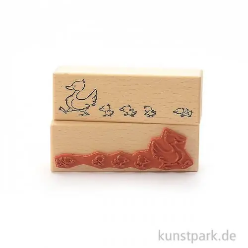 Stempel - Entenfamilie - 4x12 cm Preis Gesenkt