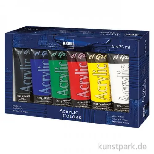 KREUL el Greco Acrylfarben Set - 6 Tuben 75 ml Original