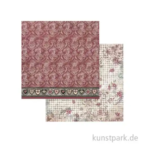 Bestpreis Stamperia Scrappapier - Master of Magic Burgundy Tapestry, 30,5 cm