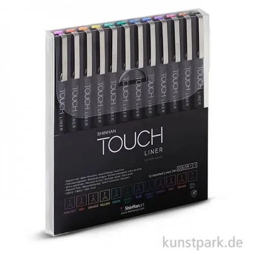 Ab Werk TOUCH Liner Color 0,1 mm Set mit 12 verschiedenen Farben